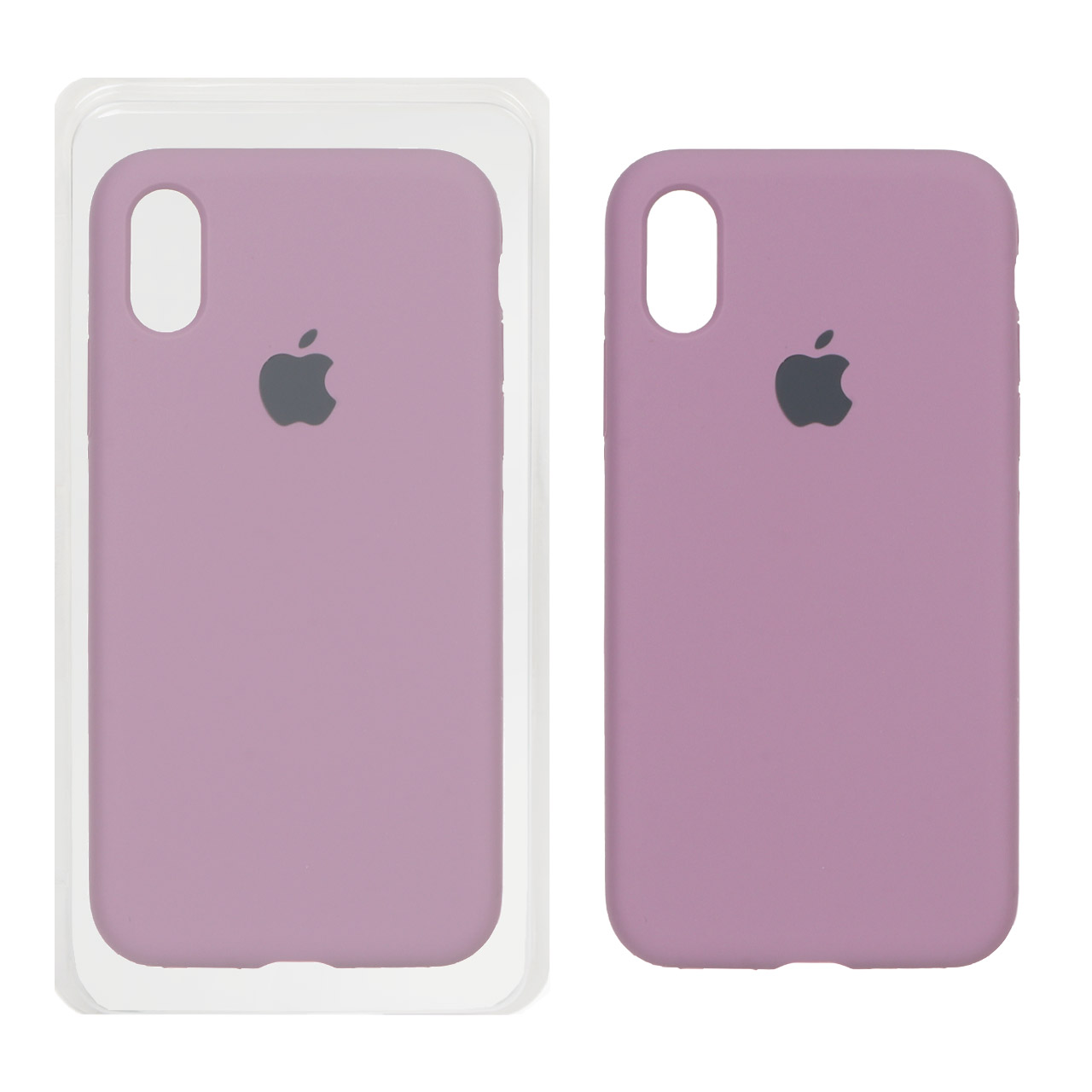 قاب سیلیکونی پاک کنی اورجینال Apple iPhone X / iPhone XS - بنفش کدر (پک اصلی)