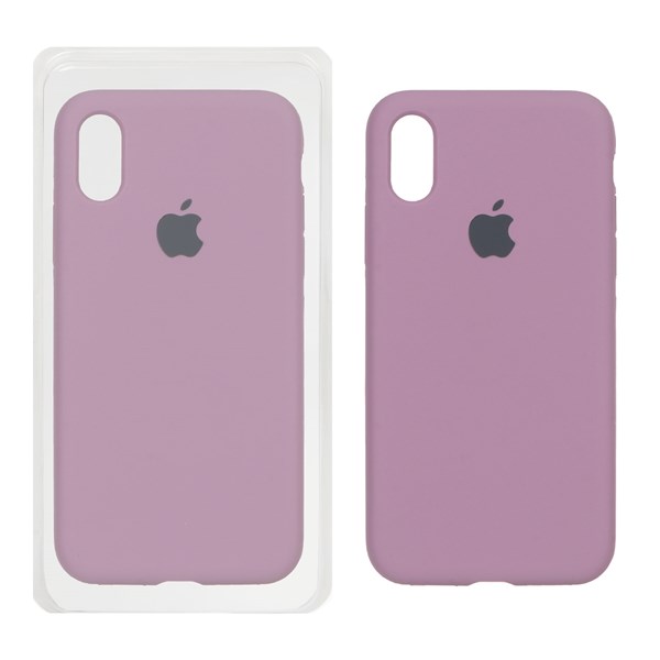 قاب سیلیکونی پاک کنی اورجینال Apple iPhone X / iPhone XS - بنفش کدر (پک اصلی)
