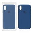 قاب سیلیکونی پاک کنی اورجینال Apple iPhone X / iPhone XS - آبی تیره (پک اصلی)