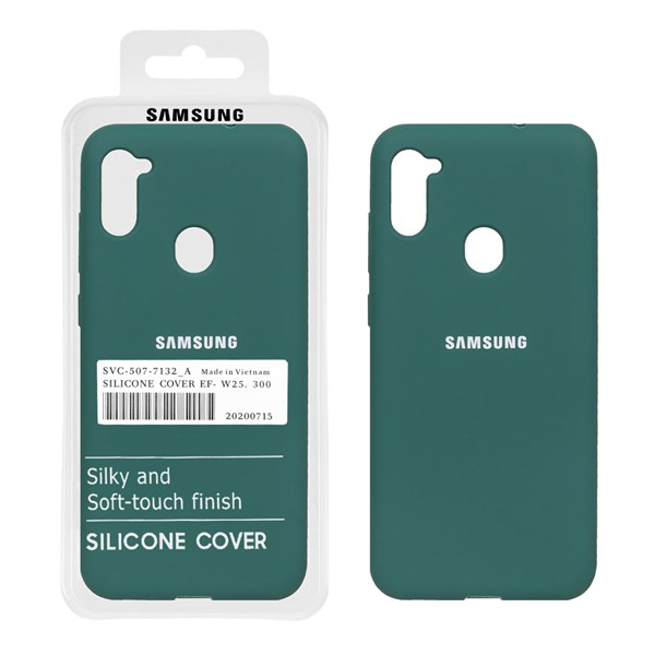 قاب سیلیکونی پاک کنی اورجینال درجه یک Samsung Galaxy A11 / M11 - سبز (پک دار)
