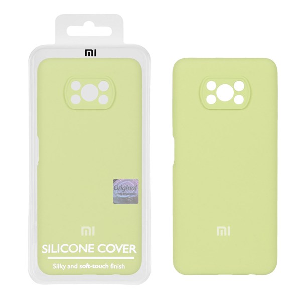 قاب سیلیکونی پاک کنی اورجینال درجه یک Xiaomi Poco X3 / Poco X3 Pro / Poco X3 NFC - سبز مغز پسته ای (پک دار)