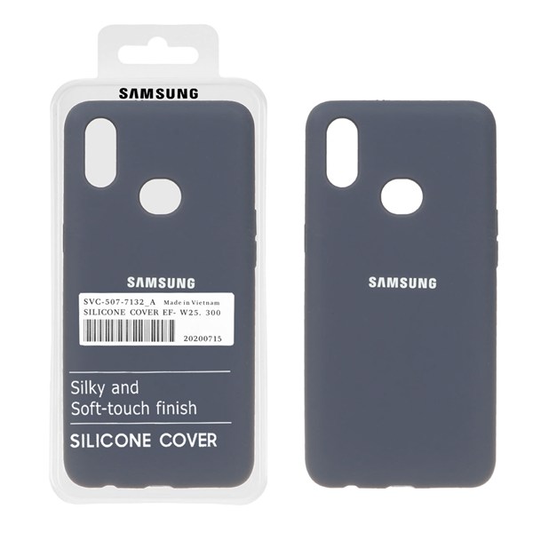 قاب سیلیکونی پاک کنی اورجینال درجه یک Samsung Galaxy A10s - سرمه ای (پک دار)