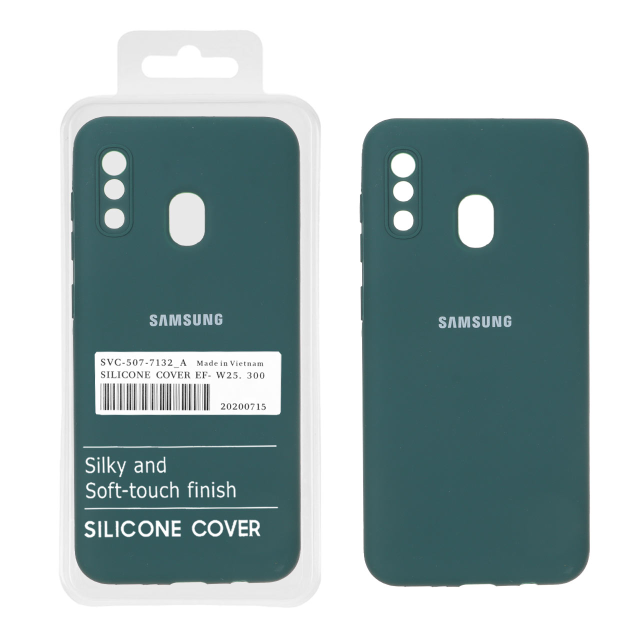 قاب سیلیکونی پاک کنی اورجینال درجه یک Samsung Galaxy A30 / A20 - سبز (پک دار)