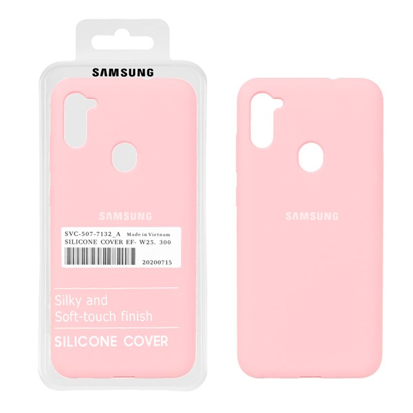 قاب سیلیکونی پاک کنی اورجینال درجه یک Samsung Galaxy A11 / M11 - صورتی (پک دار)
