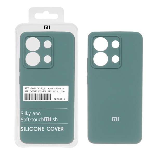 قاب سیلیکونی پاک کنی اورجینال درجه یک Xiaomi Redmi Note 13 4G - سبز (پک دار)