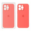 قاب سیلیکونی پاک کنی محافظ لنزدار اورجینال Apple iPhone 15 Pro Max - مرجانی (پک اصلی)