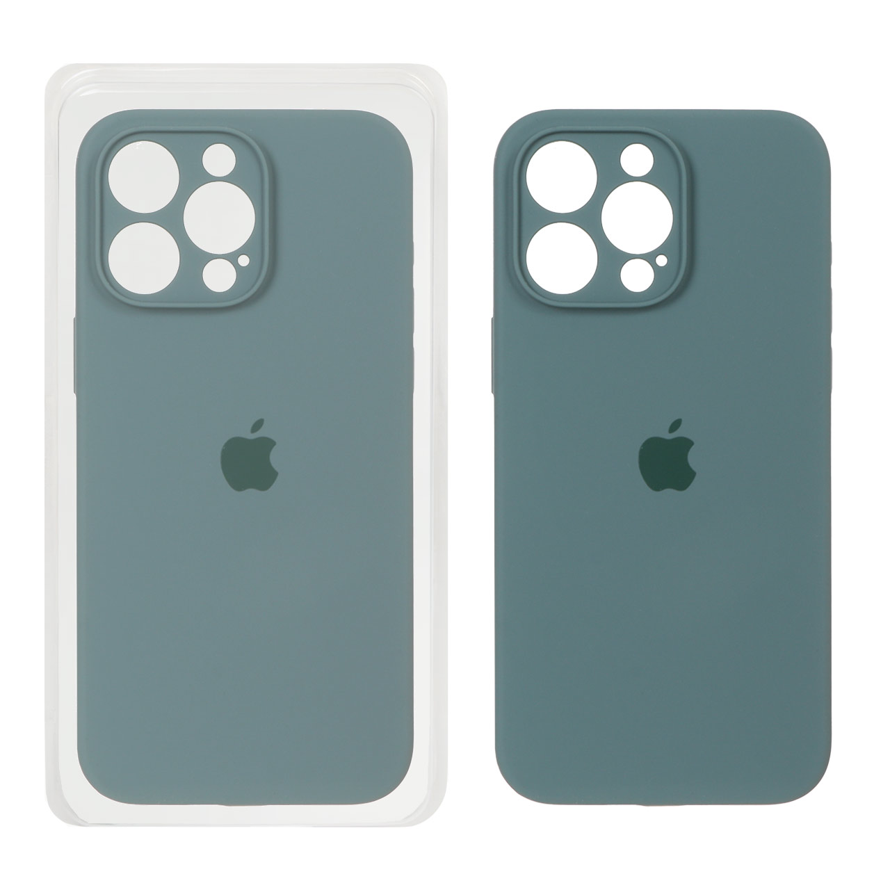 قاب سیلیکونی پاک کنی محافظ لنزدار اورجینال Apple iPhone 15 Pro Max - سبز (پک اصلی)
