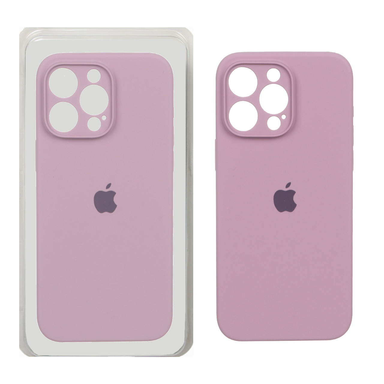 قاب سیلیکونی پاک کنی محافظ لنزدار اورجینال Apple iPhone 15 Pro Max - بنفش کدر (پک اصلی)