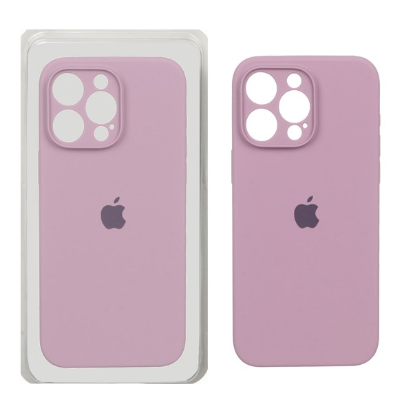 قاب سیلیکونی پاک کنی محافظ لنزدار اورجینال Apple iPhone 15 Pro Max - بنفش کدر (پک اصلی)