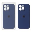 قاب سیلیکونی پاک کنی محافظ لنزدار اورجینال Apple iPhone 15 Pro Max - سرمه ای (پک اصلی)