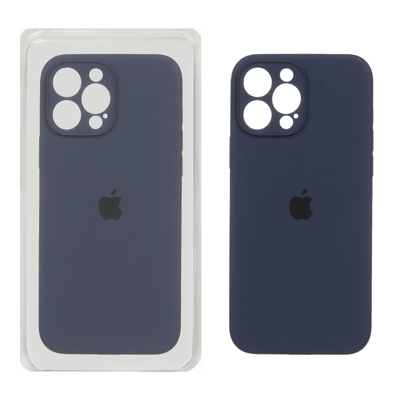 قاب سیلیکونی پاک کنی محافظ لنزدار اورجینال Apple iPhone 13 Pro Max - سرمه ای تیره (پک اصلی)