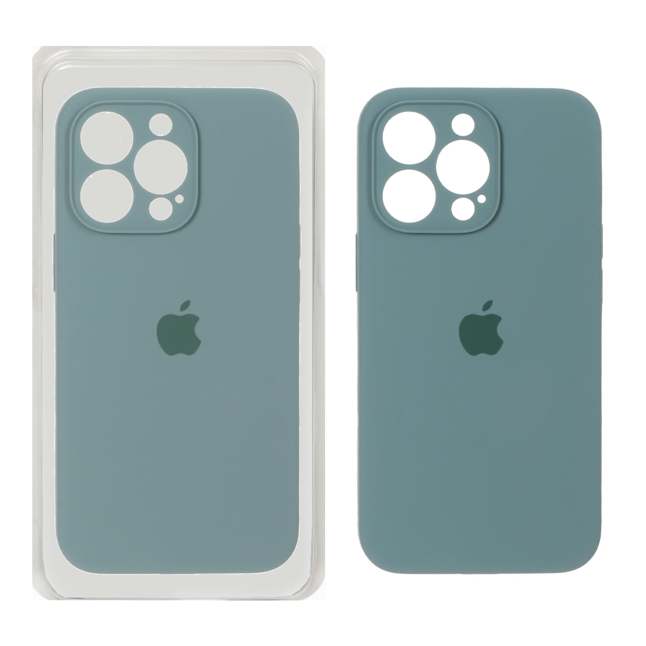 قاب سیلیکونی پاک کنی محافظ لنزدار اورجینال Apple iPhone 13 Pro - سبز (پک اصلی)