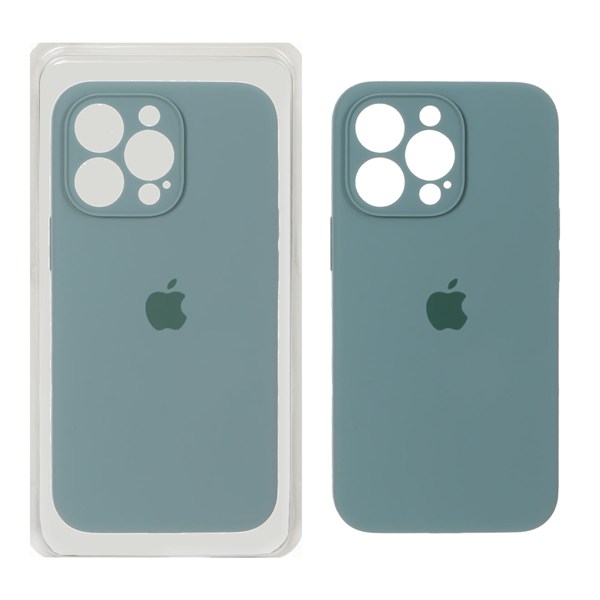 قاب سیلیکونی پاک کنی محافظ لنزدار اورجینال Apple iPhone 13 Pro - سبز (پک اصلی)