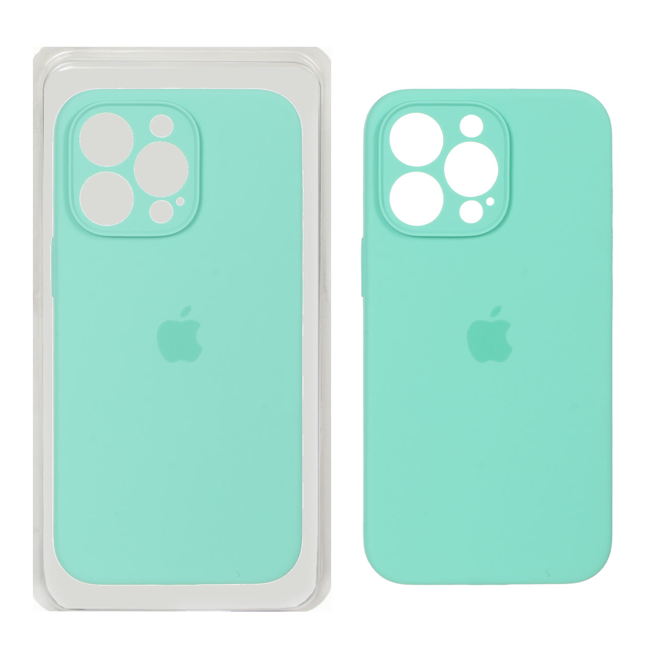 قاب سیلیکونی پاک کنی محافظ لنزدار اورجینال Apple iPhone 13 Pro - سبز مغز پسته ای (پک اصلی)