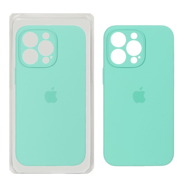 قاب سیلیکونی پاک کنی محافظ لنزدار اورجینال Apple iPhone 13 Pro - سبز مغز پسته ای (پک اصلی)