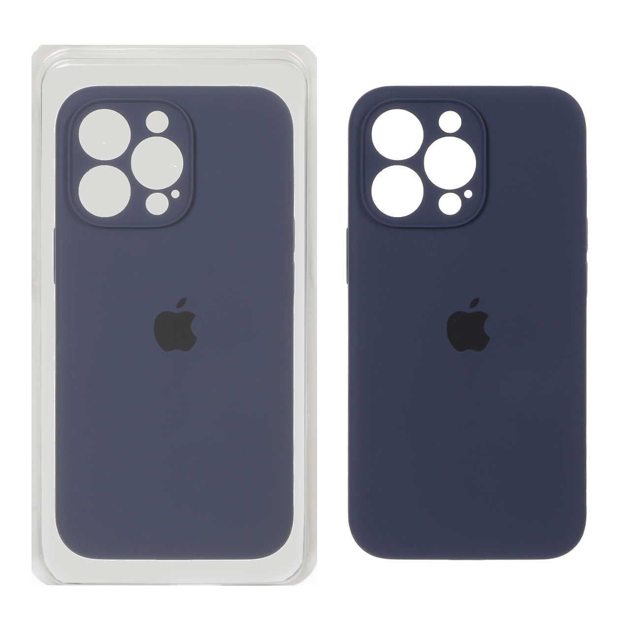 قاب سیلیکونی پاک کنی محافظ لنزدار اورجینال Apple iPhone 13 Pro - سرمه ای تیره (پک اصلی)
