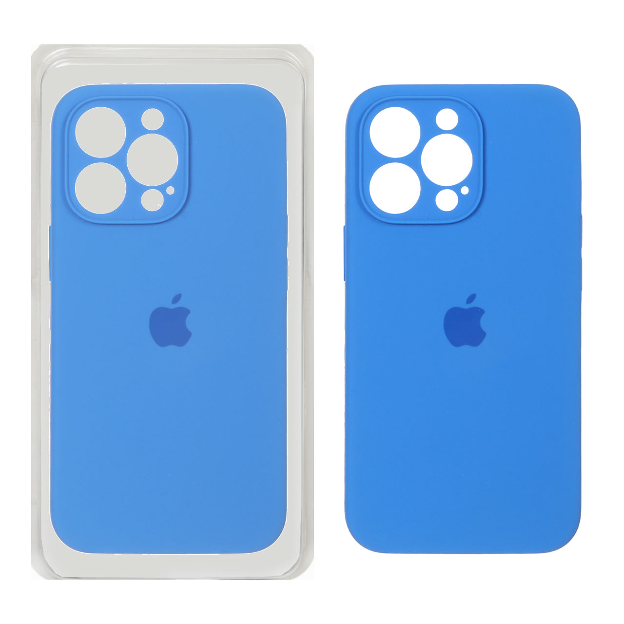 قاب سیلیکونی پاک کنی محافظ لنزدار اورجینال Apple iPhone 13 Pro - آبی (پک اصلی)