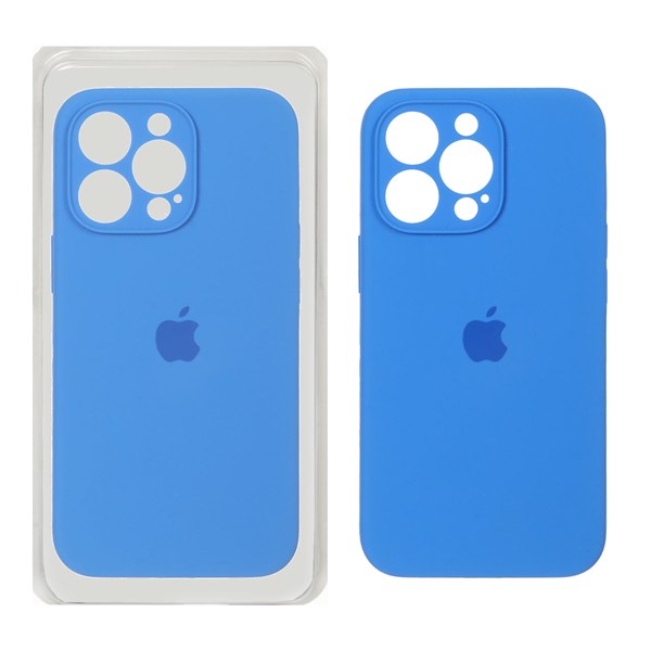 قاب سیلیکونی پاک کنی محافظ لنزدار اورجینال Apple iPhone 13 Pro - آبی (پک اصلی)