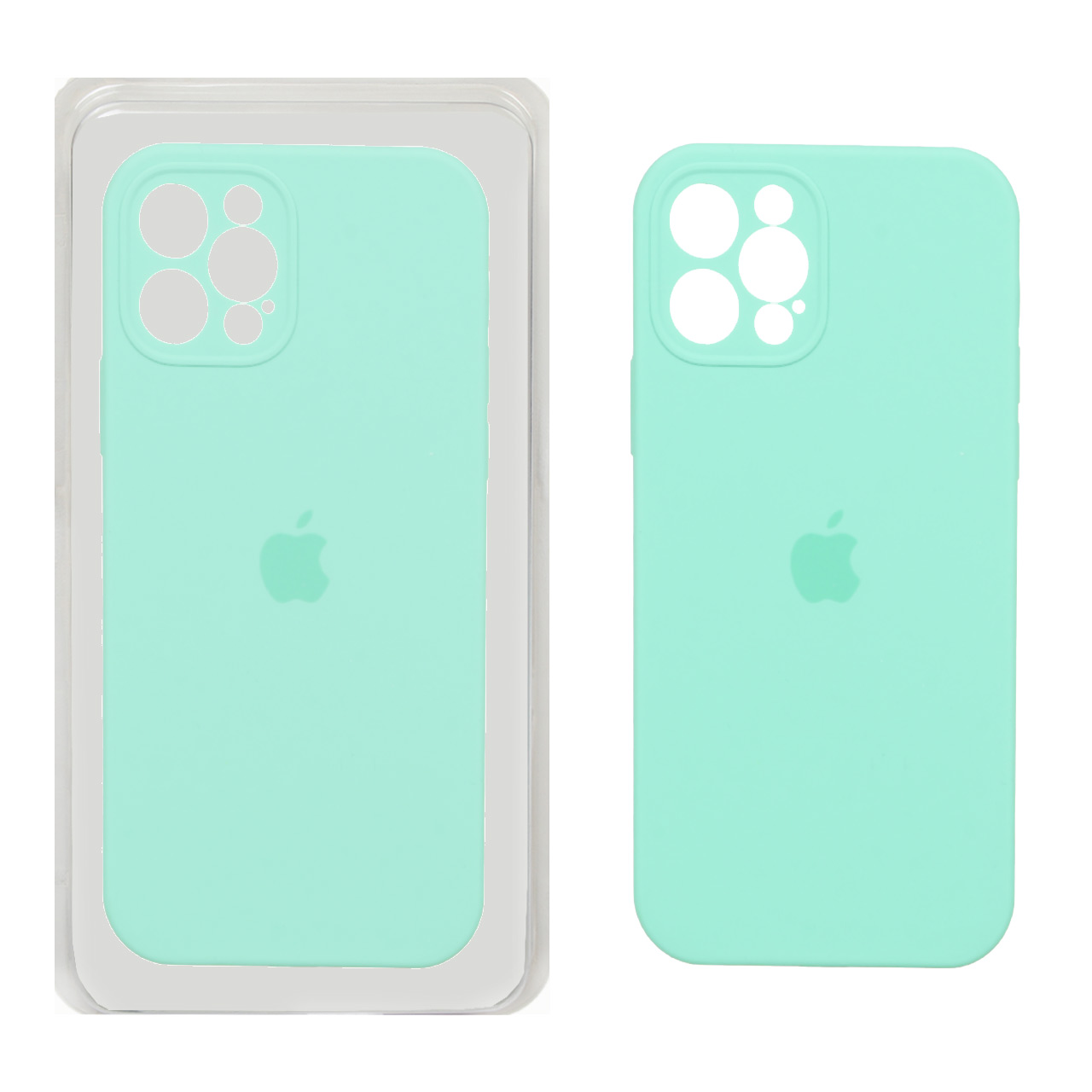 قاب سیلیکونی پاک کنی محافظ لنزدار اورجینال Apple iPhone 12 Pro - سبز مغز پسته ای (پک اصلی)