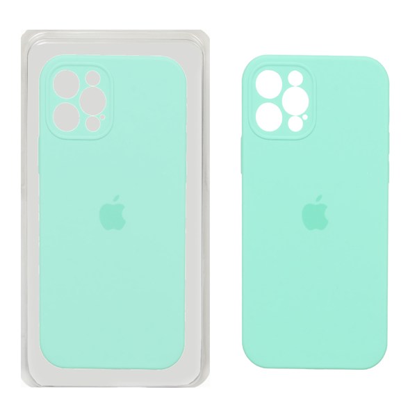 قاب سیلیکونی پاک کنی محافظ لنزدار اورجینال Apple iPhone 12 Pro - سبز مغز پسته ای (پک اصلی)