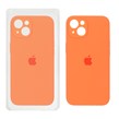 قاب سیلیکونی پاک کنی محافظ لنزدار اورجینال Apple iPhone 13 / iPhone 14 - نارنجی کد 1 (پک اصلی)