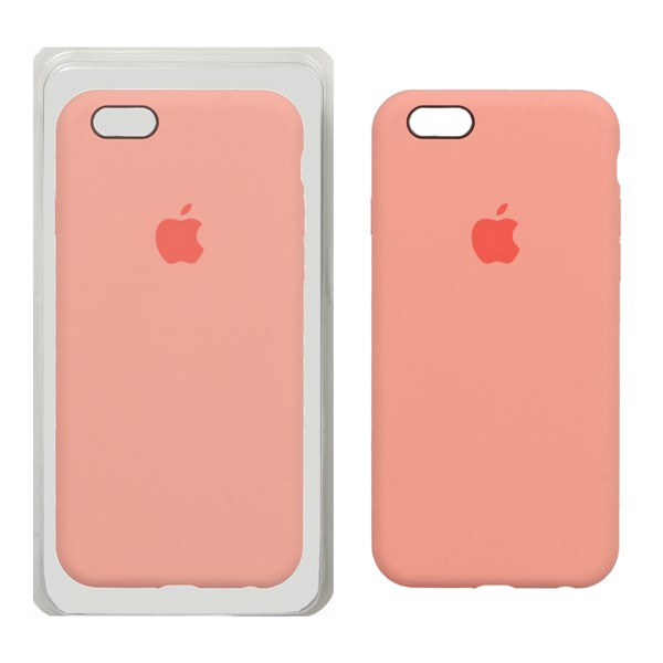 قاب سیلیکونی پاک کنی اورجینال Apple iPhone 6 / iPhone 6s - صورتی کرم (پک اصلی)