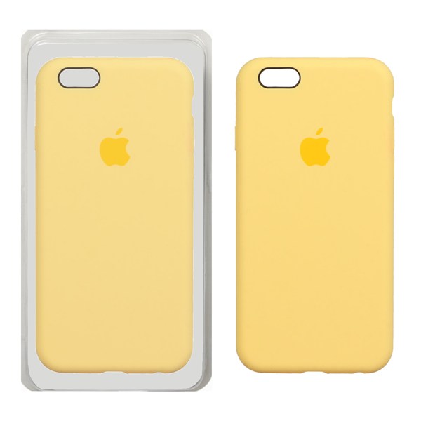 قاب سیلیکونی پاک کنی اورجینال Apple iPhone 6 / iPhone 6s - زرد (پک اصلی)