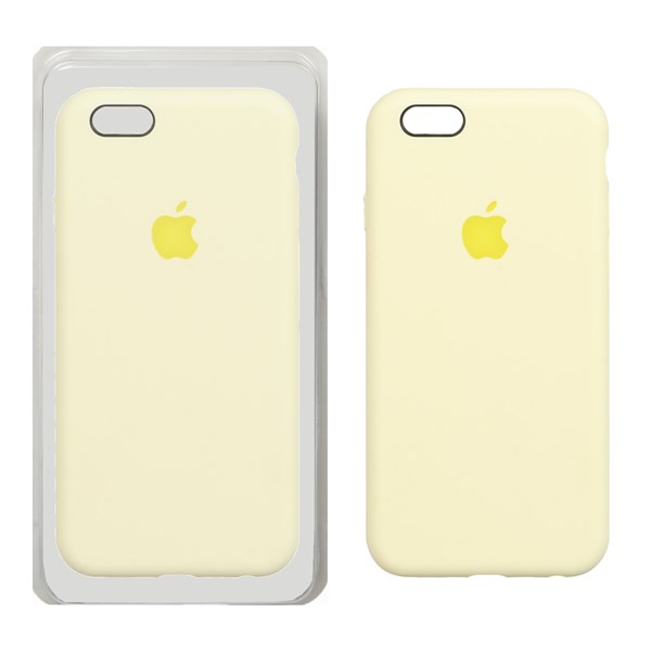 قاب سیلیکونی پاک کنی اورجینال Apple iPhone 6 / iPhone 6s - لیمویی (پک اصلی)
