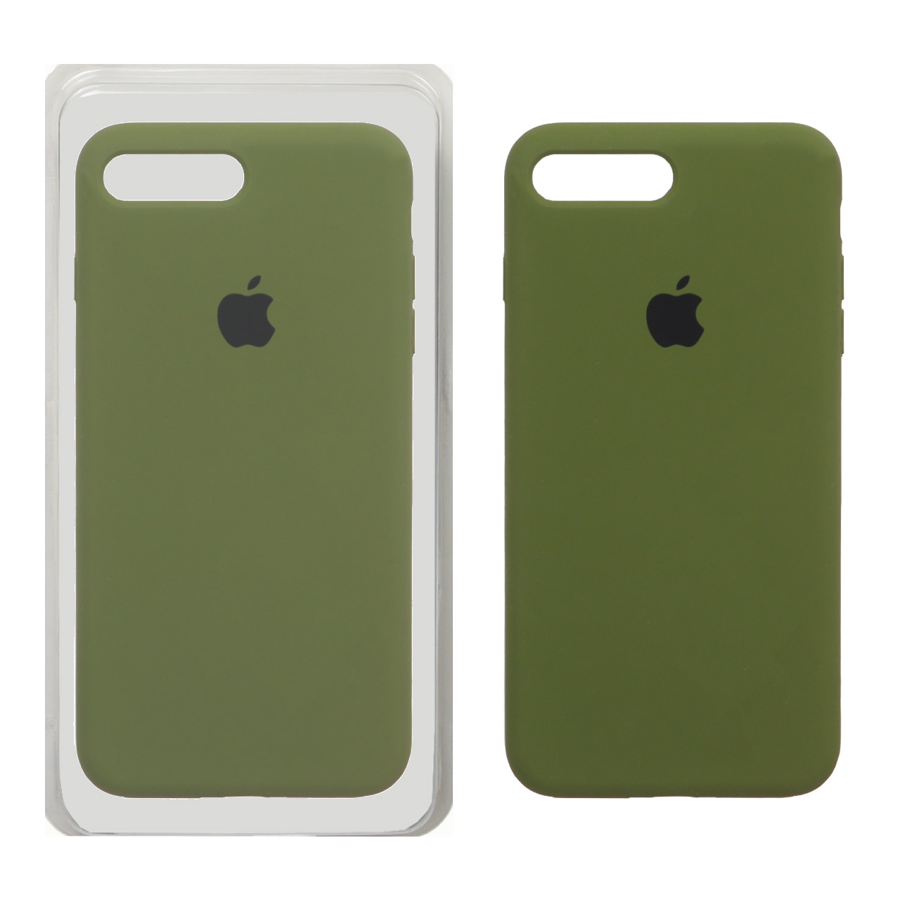 قاب سیلیکونی پاک کنی اورجینال Apple iPhone 7 Plus / 8 Plus - سبز زیتونی (پک اصلی)