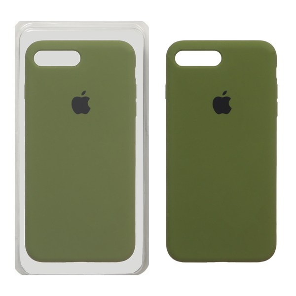 قاب سیلیکونی پاک کنی اورجینال Apple iPhone 7 Plus / 8 Plus - سبز زیتونی (پک اصلی)