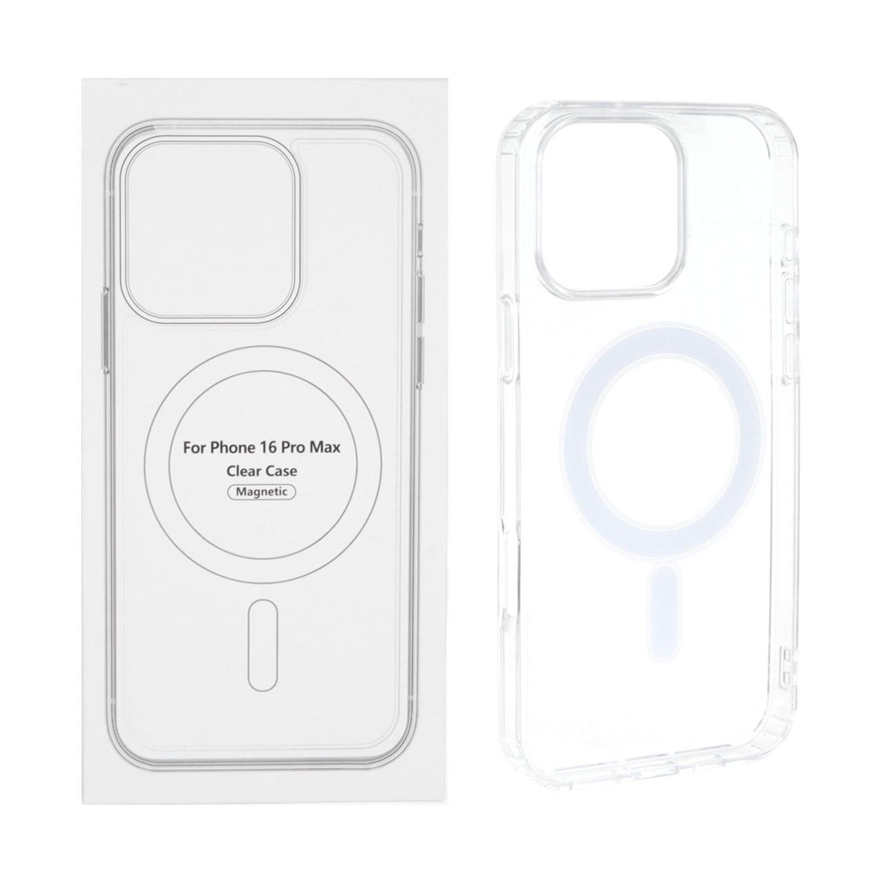 قاب شفاف Apple iPhone 16 Pro Max با قابلیت شارژ MagSafe (پک دار)