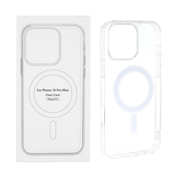 قاب شفاف Apple iPhone 16 Pro Max با قابلیت شارژ MagSafe (پک دار)