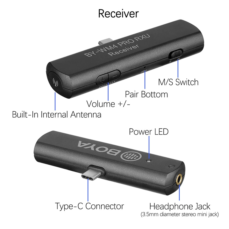 میکروفون یقه ای بی سیم بویا BY-WM4 Pro-K5 Type-C
