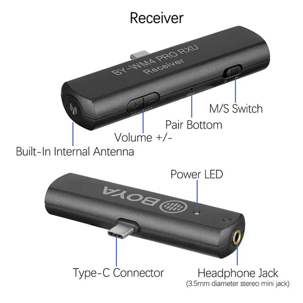 میکروفون یقه ای بی سیم بویا BY-WM4 Pro-K5 Type-C