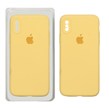 قاب سیلیکونی پاک کنی محافظ لنزدار اورجینال Apple iPhone X / iPhone XS - زرد (پک اصلی)