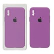 قاب سیلیکونی پاک کنی محافظ لنزدار اورجینال Apple iPhone X / iPhone XS - ارغوانی (پک اصلی)