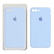 قاب سیلیکونی پاک کنی محافظ لنزدار اورجینال Apple iPhone 7 Plus / iPhone 8 Plus - آبی کبریتی (پک اصلی)