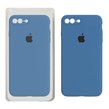 قاب سیلیکونی پاک کنی محافظ لنزدار اورجینال Apple iPhone 7 Plus / iPhone 8 Plus - آبی تیره (پک اصلی)