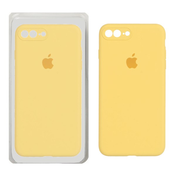 قاب سیلیکونی پاک کنی محافظ لنزدار اورجینال Apple iPhone 7 Plus / iPhone 8 Plus - زرد (پک اصلی)
