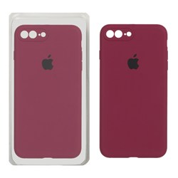 قاب سیلیکونی پاک کنی محافظ لنزدار اورجینال Apple iPhone 7 Plus / iPhone 8 Plus - زرشکی (پک اصلی)