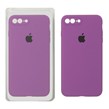 قاب سیلیکونی پاک کنی محافظ لنزدار اورجینال Apple iPhone 7 Plus / iPhone 8 Plus - ارغوانی (پک اصلی)