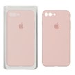 قاب سیلیکونی پاک کنی محافظ لنزدار اورجینال Apple iPhone 7 Plus / iPhone 8 Plus - صورتی چرک (پک اصلی)