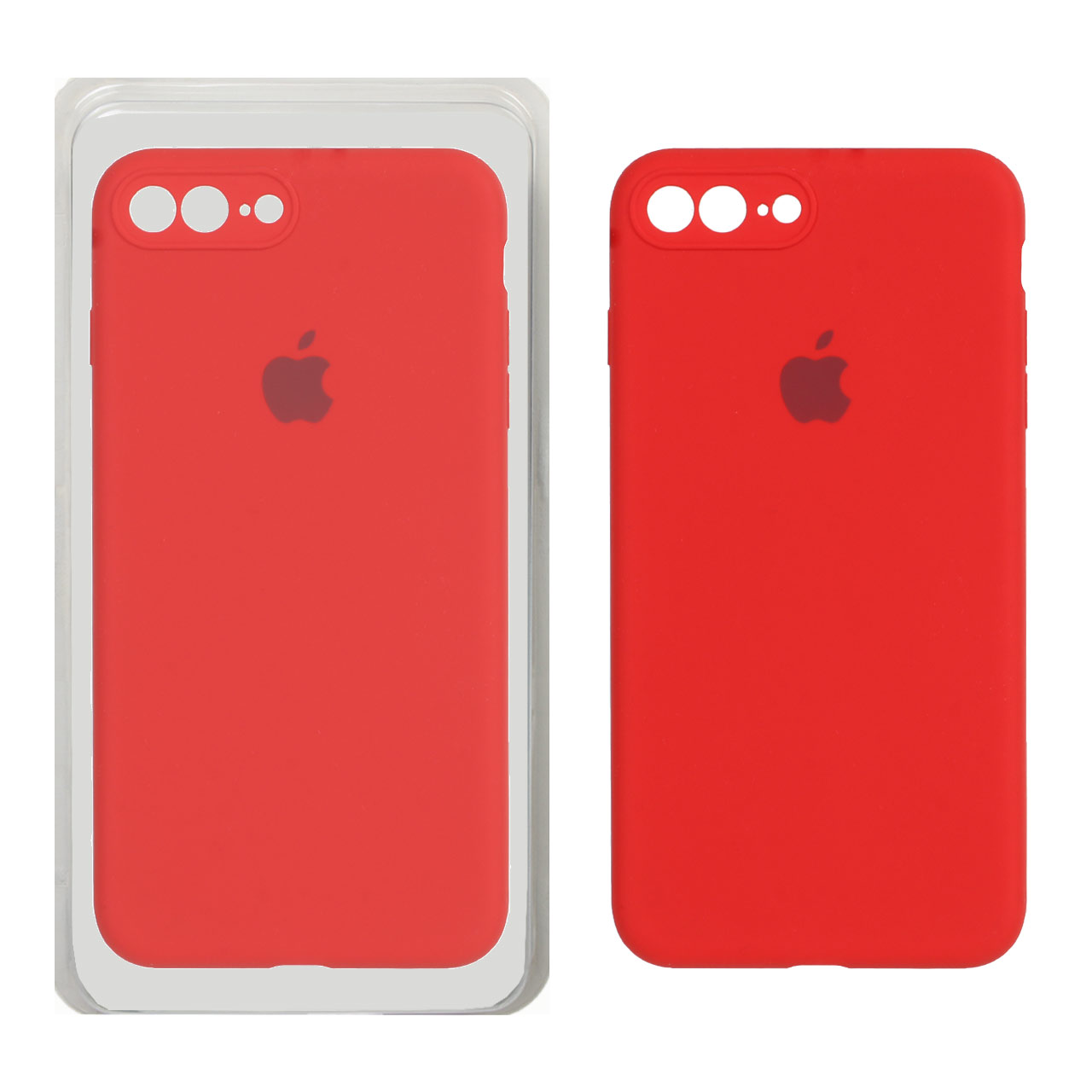 قاب سیلیکونی پاک کنی محافظ لنزدار اورجینال Apple iPhone 7 Plus / iPhone 8 Plus - قرمز (پک اصلی)