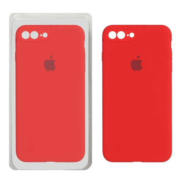 قاب سیلیکونی پاک کنی محافظ لنزدار اورجینال Apple iPhone 7 Plus / iPhone 8 Plus - قرمز (پک اصلی)