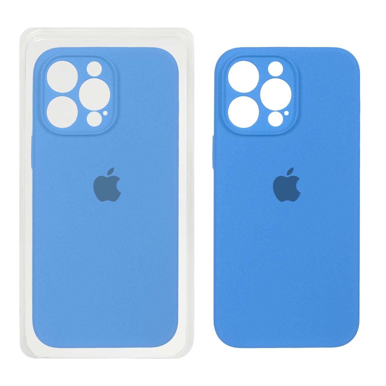 قاب سیلیکونی پاک کنی محافظ لنزدار اورجینال Apple iPhone 14 Pro Max - آبی (پک اصلی)