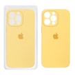 قاب سیلیکونی پاک کنی محافظ لنزدار اورجینال Apple iPhone 14 Pro Max - زرد (پک اصلی)