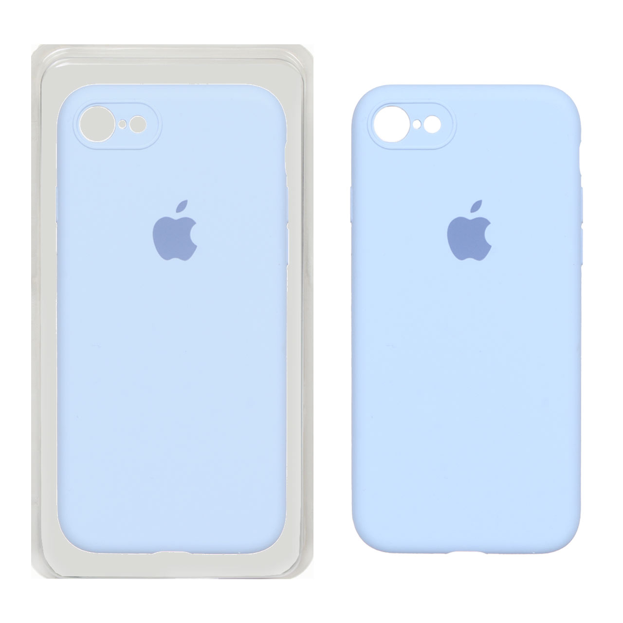 قاب سیلیکونی پاک کنی محافظ لنزدار اورجینال Apple iPhone SE (2020) / iPhone 7 / iPhone 8 - آبی کبریتی (پک اصلی)