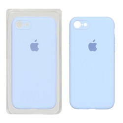 قاب سیلیکونی پاک کنی محافظ لنزدار اورجینال Apple iPhone SE (2020) / iPhone 7 / iPhone 8 - آبی کبریتی (پک اصلی)