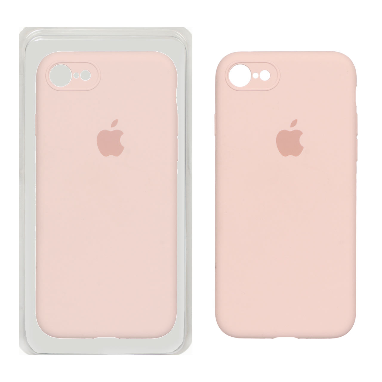 قاب سیلیکونی پاک کنی محافظ لنزدار اورجینال Apple iPhone SE (2020) / iPhone 7 / iPhone 8 - صورتی چرک (پک اصلی)
