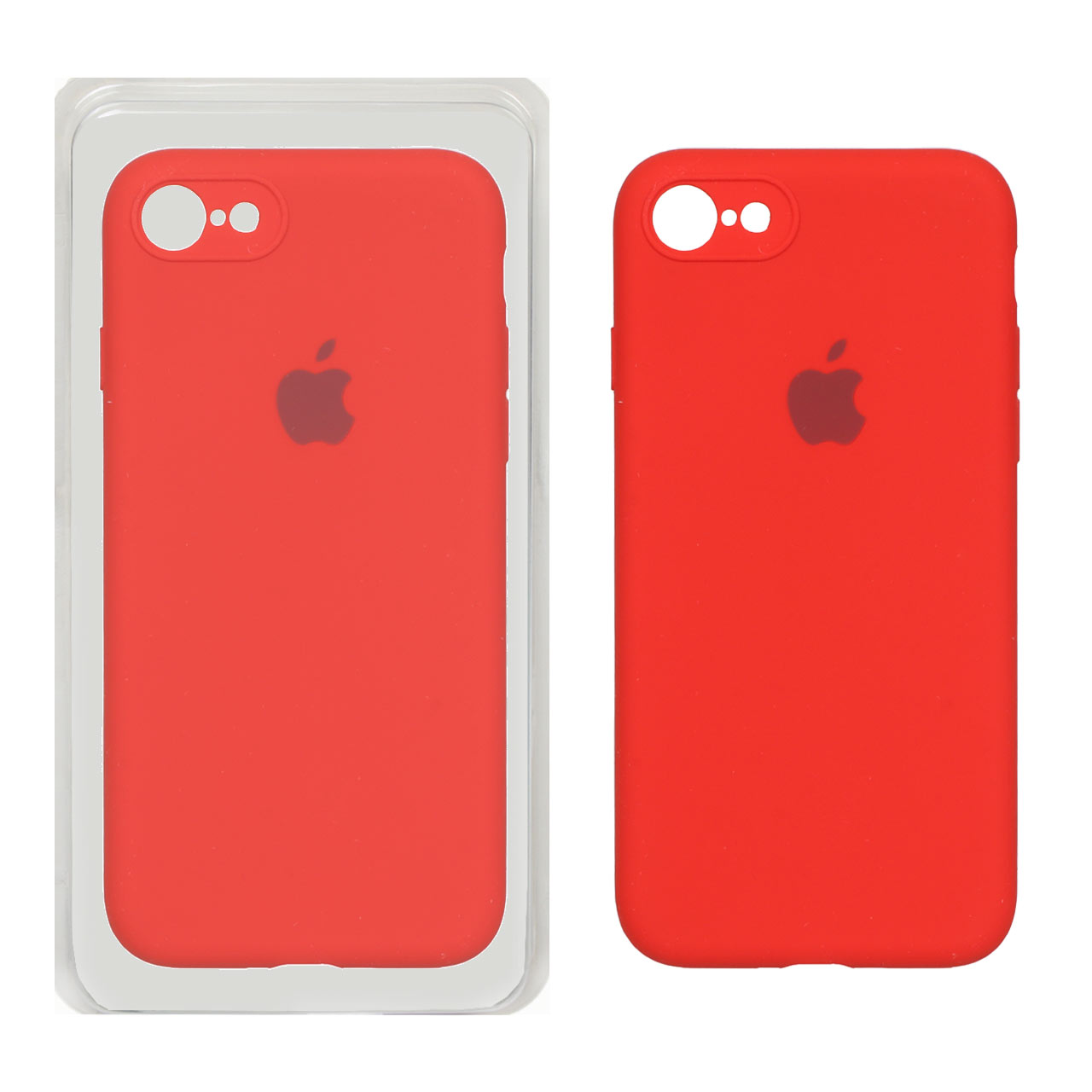 قاب سیلیکونی پاک کنی محافظ لنزدار اورجینال Apple iPhone SE (2020) / iPhone 7 / iPhone 8 - قرمز (پک اصلی)